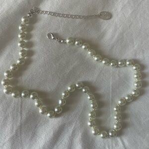 Faux pearl necklace